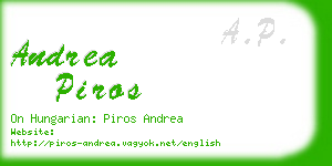 andrea piros business card